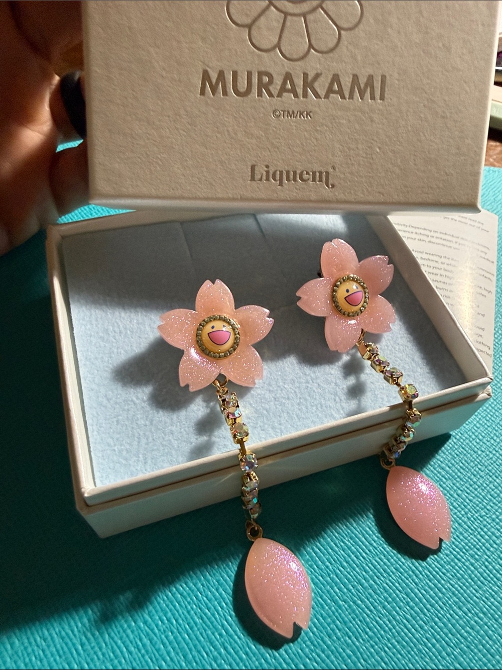 Takashi Murakami x Liquem Sakura Cherry Blossom Pierced Earrings